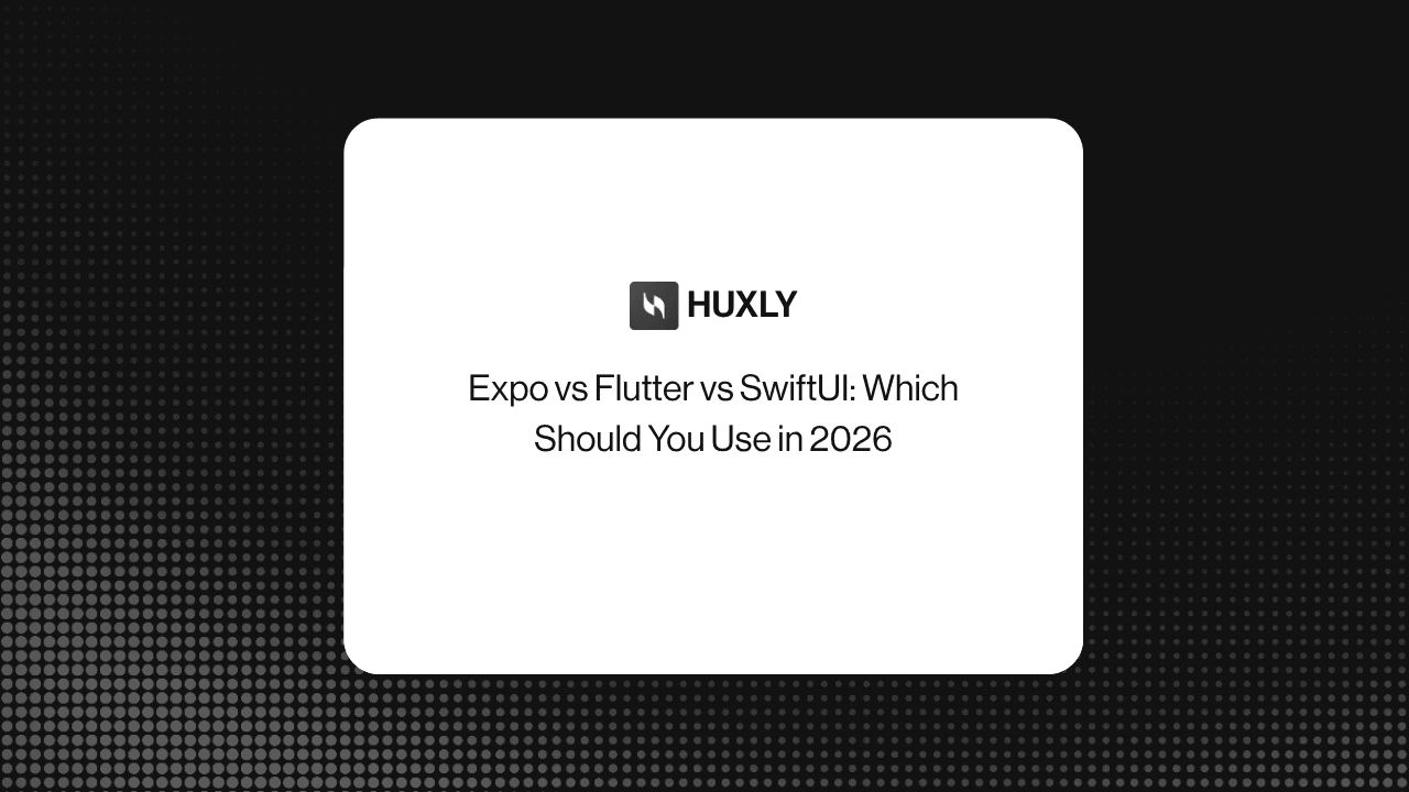 Expo vs Flutter vs SwiftUI: Which Should You Use in 2026